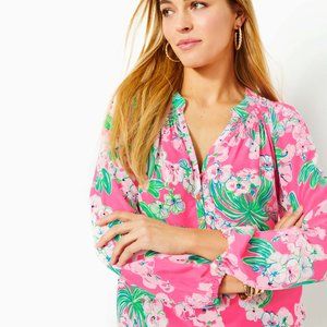 Lilly Pulitzer Elsa Silk Top, Roxie Pink Worth A Look